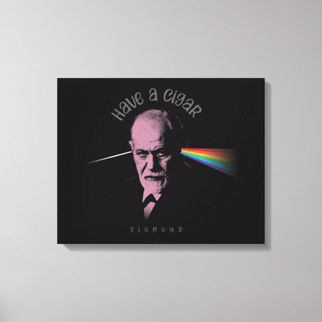 Impressão Em Tela Freud Rosa (Tenha Um Charuto) (Frente)
