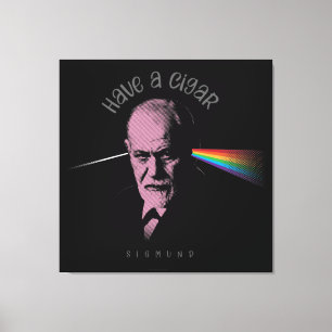 Impressão Em Tela Freud Rosa (Tenha Um Charuto)