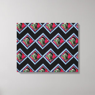 Impressão Em Tela Frida Kahlo Retro Denim Diamond