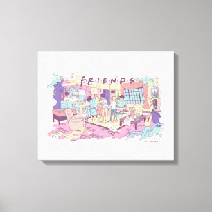 Impressão Em Tela FRIENDS™ Apartamento Cartoon