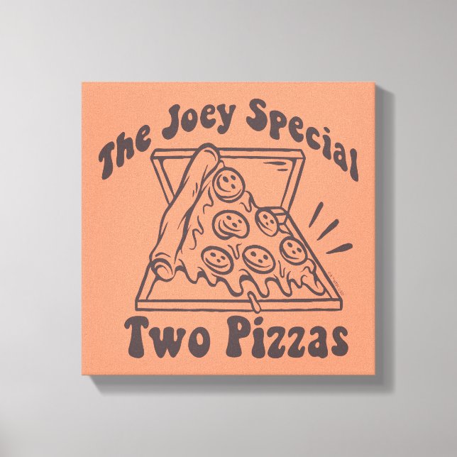 Impressão Em Tela FRIENDS™ | Citação de Pizza do Joey (Frente)