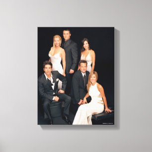 Impressão Em Tela FRIENDS™ Grupo em Trajes Formais Preto e Branco