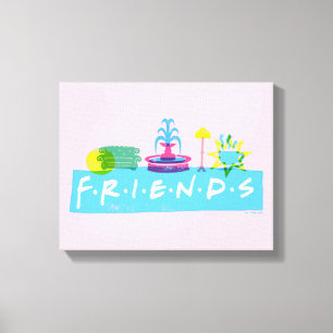 Impressão Em Tela FRIENDS™   Logotipo com Ícones