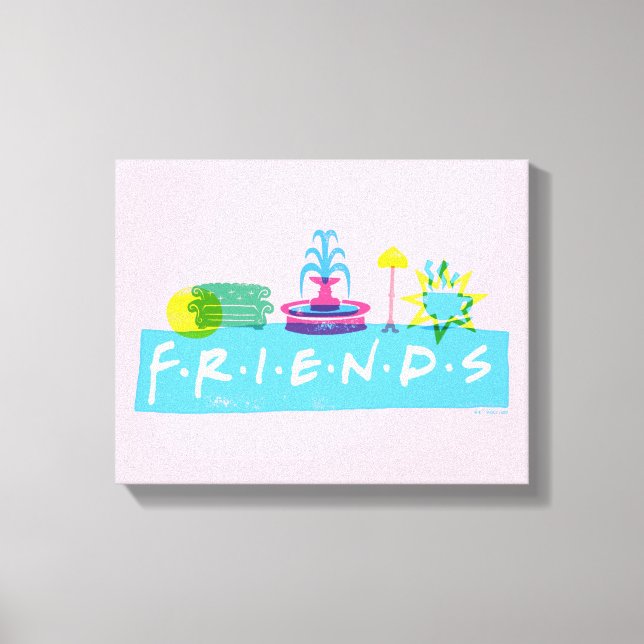 Impressão Em Tela FRIENDS™ | Logotipo com Ícones (Frente)