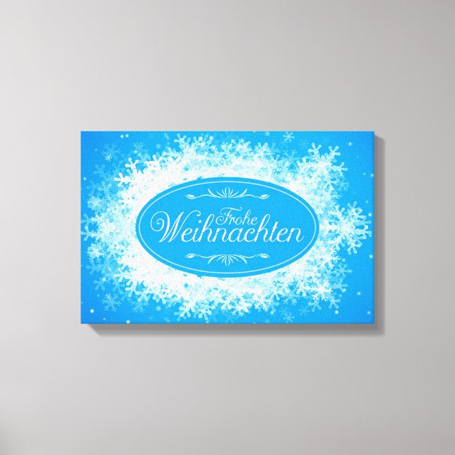 Impressão Em Tela Frohe Weihnachten (Frente)