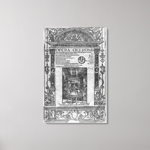 Impressão Em Tela Frontispício da "ópera Ciceronis", publicado 152