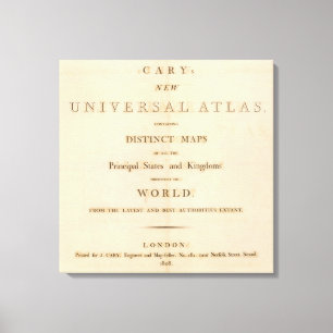 Impressão Em Tela Frontispício do atlas universal novo