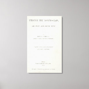 Impressão Em Tela Frontispiece 'a Alice através dos espelhos