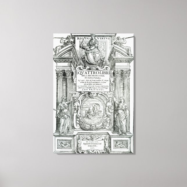 Impressão Em Tela Frontispiece para "Quattro libri dell'architettura (Frente)