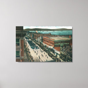 Impressão Em Tela Frota atlântica do marinho dos E.U. no porto