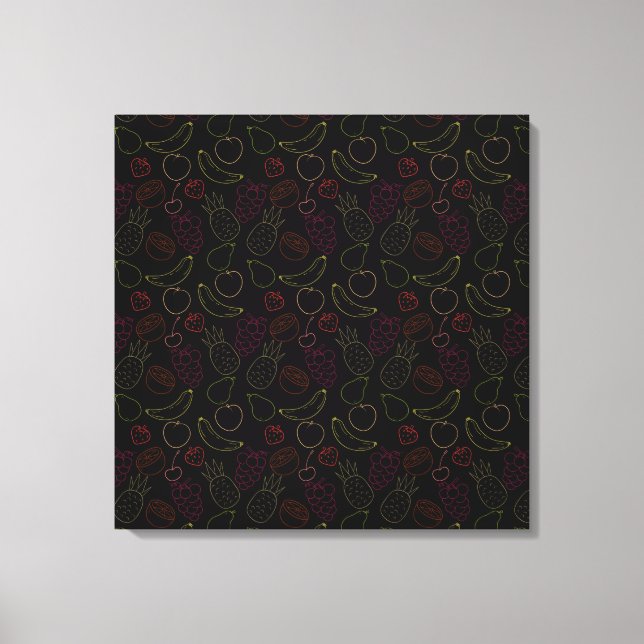 Impressão Em Tela Fruit seamless pattern | Fruit surface pattern 44 (Frente)
