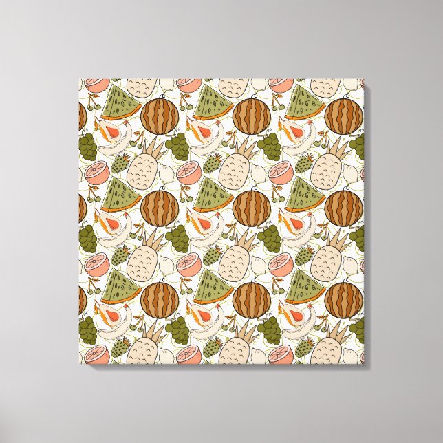 Impressão Em Tela Fruit seamless pattern | Fruit surface pattern 54 (Frente)