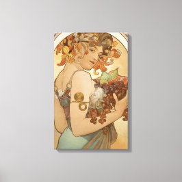 Impressão Em Tela Fruta (Art Nouveau) (Retrato feminino) (Frutas)