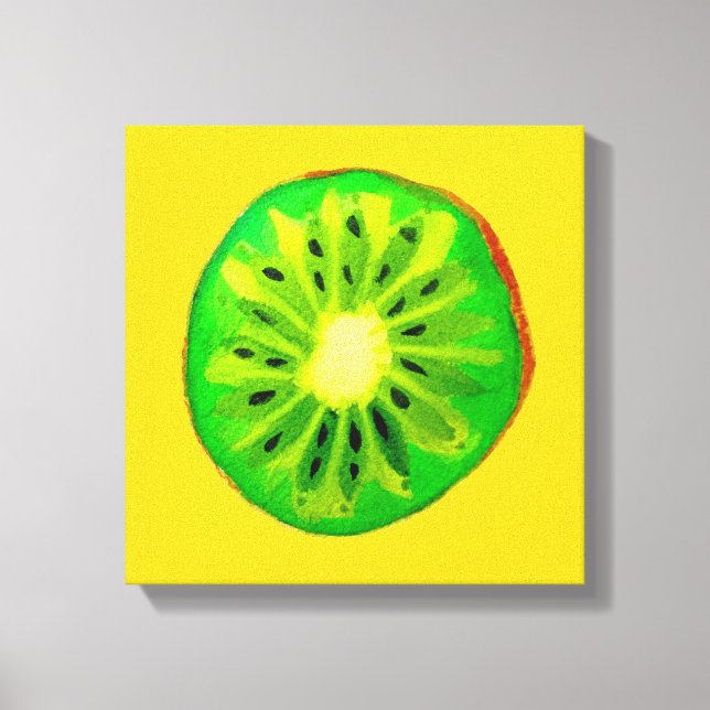 Impressão Em Tela fruta de água original brilhante do kiwi pop art (Frente)