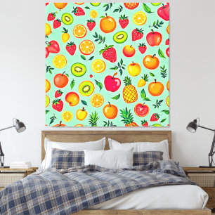 Impressão Em Tela Fruta de Verão