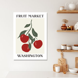 Impressão Em Tela Fruta Market Washington Red Apples Comida