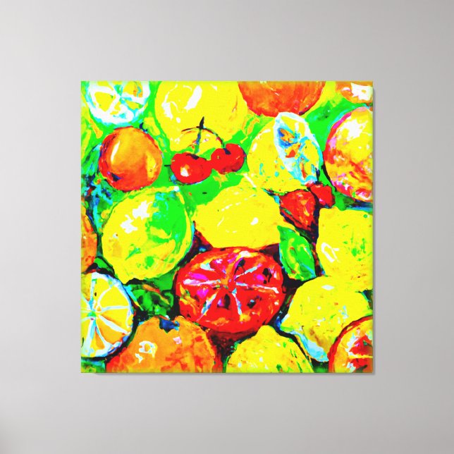 Impressão Em Tela frutas de Verão, Comprar de Arte (Frente)