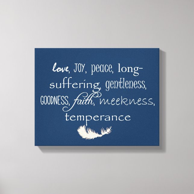 Impressão Em Tela Frutas do Espírito (Frente)