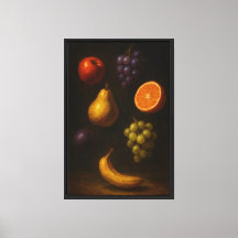 Frutas flutuantes de pintura de óleo surreal