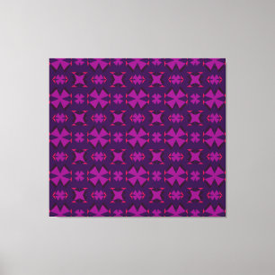 Impressão Em Tela Fuchsia Geotech: A Vibrant Abstract Geometric Text