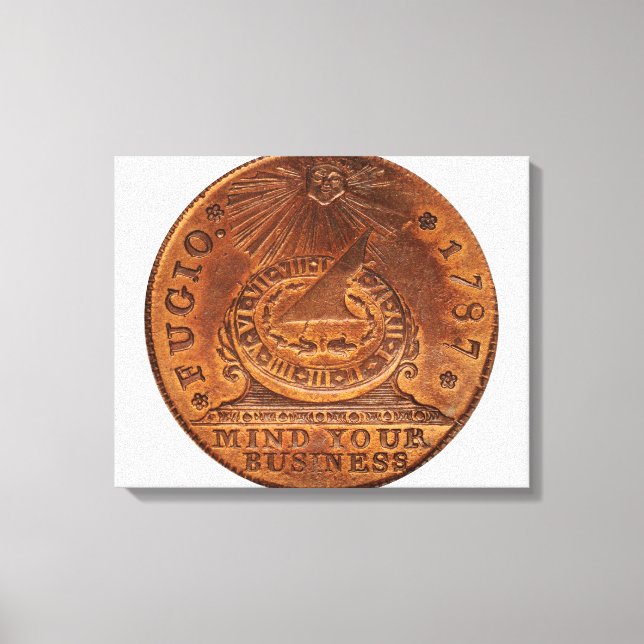 Impressão Em Tela Fugio Cent Mente Sua Penny De Cobre (Frente)