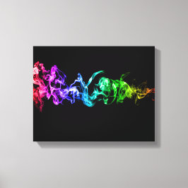 Impressão Em Tela Fumaça Abstrato colorida - Um arco-íris no carro e