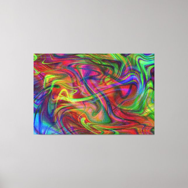 Impressão Em Tela fumos abstrato multicolores (Frente)