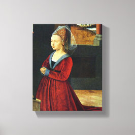 Impressão Em Tela Fundadora ajoelhada Detalhe - Petrus Christus - c1