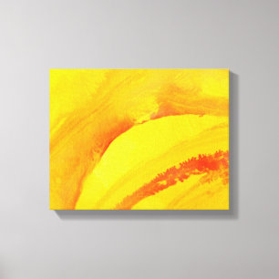 Impressão Em Tela fundo amarelo. aguarela no papel