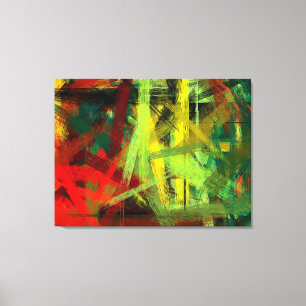 Impressão Em Tela Fundo Colorido Pintado de Abstrato nº 3