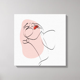 Impressão Em Tela Fundo de Arte em Linhas Boêmio
