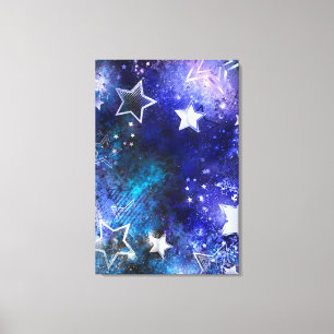 Impressão Em Tela Fundo de Espaço com Estrelas