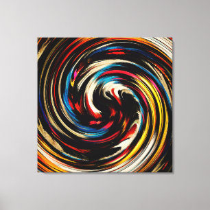 Impressão Em Tela Fundo de pintura colorido com espiral de abstrato 