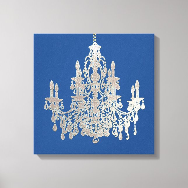 Impressão Em Tela Fundo DIY / Lustre de Prata Falso (Frente)