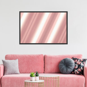 Impressão Em Tela Fundo Dourado Rosa em Branco Personalizado para su