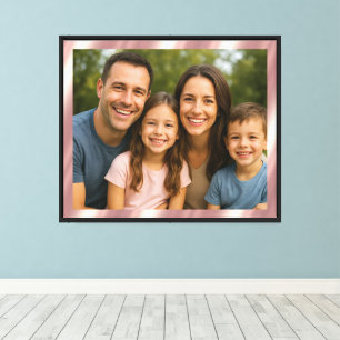 Impressão Em Tela Fundo Dourado Rosa Para Sua Própria Foto