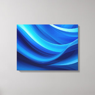 Impressão Em Tela fundo ondulado azul