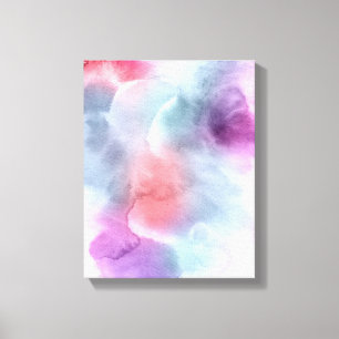 Impressão Em Tela Fundo pintado mão 10 da aguarela abstrata