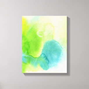 Impressão Em Tela Fundo pintado mão 16 da aguarela abstrata