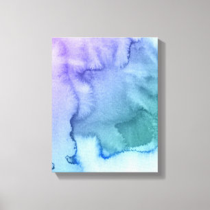 Impressão Em Tela Fundo pintado mão 6 da aguarela abstrata