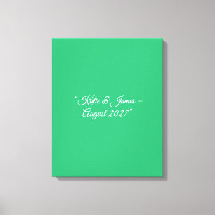 Impressão Em Tela Fundo Verde-Menta Plano – Design de Casamento