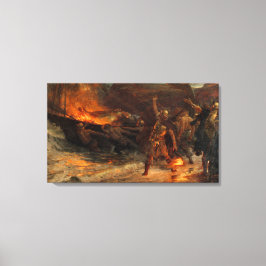 Impressão Em Tela Funeral de um Viking (por Frank Dicksee)