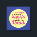 Impressão Em Tela Funny Bakery É Uma Arte De Cozinha De Rosquinha Es<br><div class="desc">Arte tipográfica colorida com cores retrô e vibrantes. Peitos engraçados e citações sobre comida,  cozinhar,  assar e jantar. Condecoração perfeita para sua cozinha,  restaurante,  café,  compro de padaria ou restaurante. A cor de fundo (o círculo e o quadrado) é personalizável através da Ferramenta Design.</div>