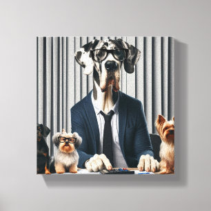 Impressão Em Tela Funny, Grande Dane Mantle, Contador