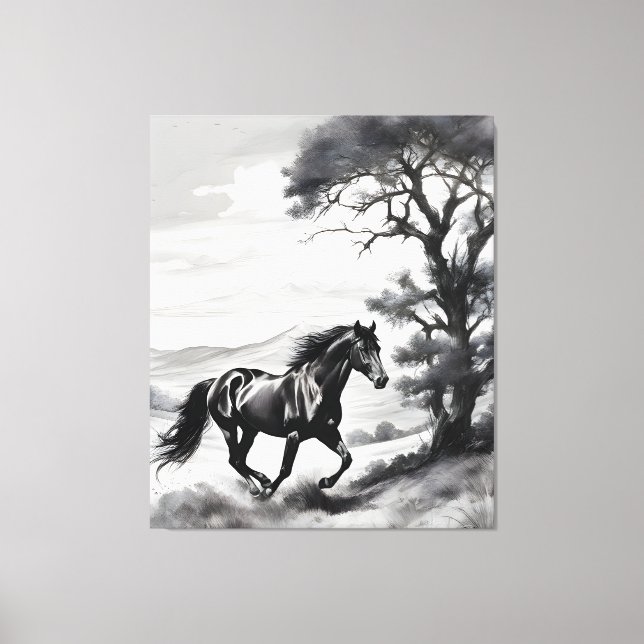 Impressão Em Tela Fúria Equina (Frente)