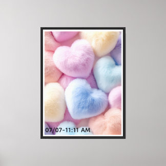 Impressão Em Tela Furry Hearts Wall Art - 11:11 AM & 07/07 Lucky Dat
