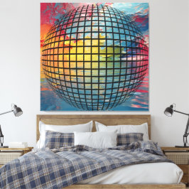Impressão Em Tela Fury of the World - Abstrato Globe em Turmoil