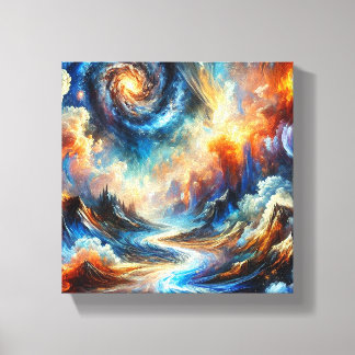 Impressão Em Tela Fusão Celestial