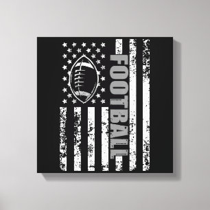 Impressão Em Tela Futebol americano patriótico com bandeira american
