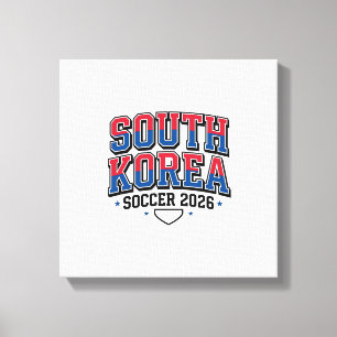 Impressão Em Tela Futebol da Coreia do Sul 2026 Futebol Bold País Ti